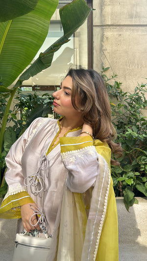 A timeless ensemble crafted in pure sheesha silk