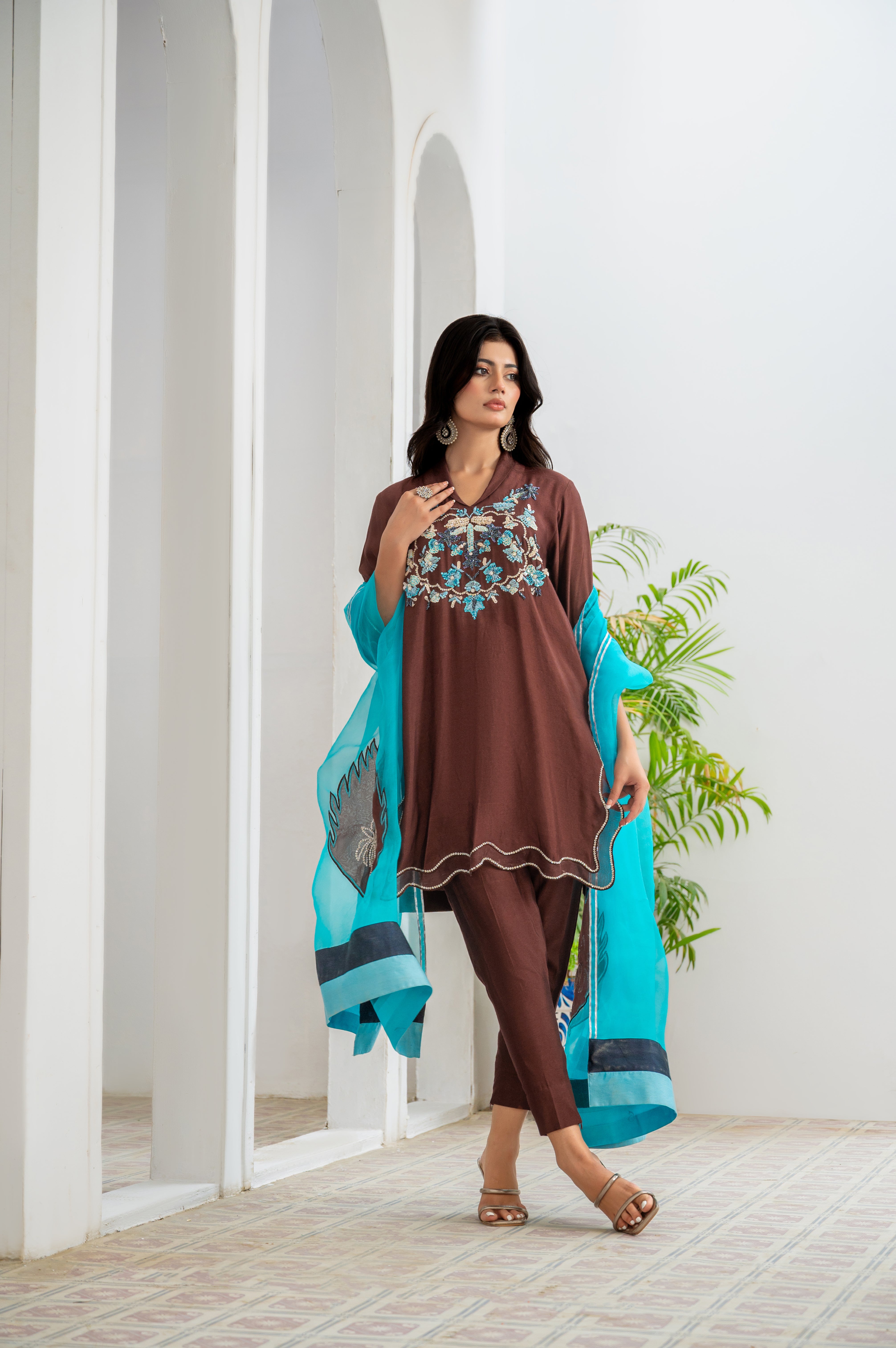 MOCHA SEA – Khaadi Silk Ensemble