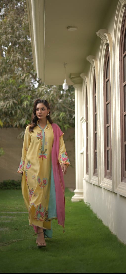MANGO SORBET 🍋 – Khaadi Silk Luxe Ensemble