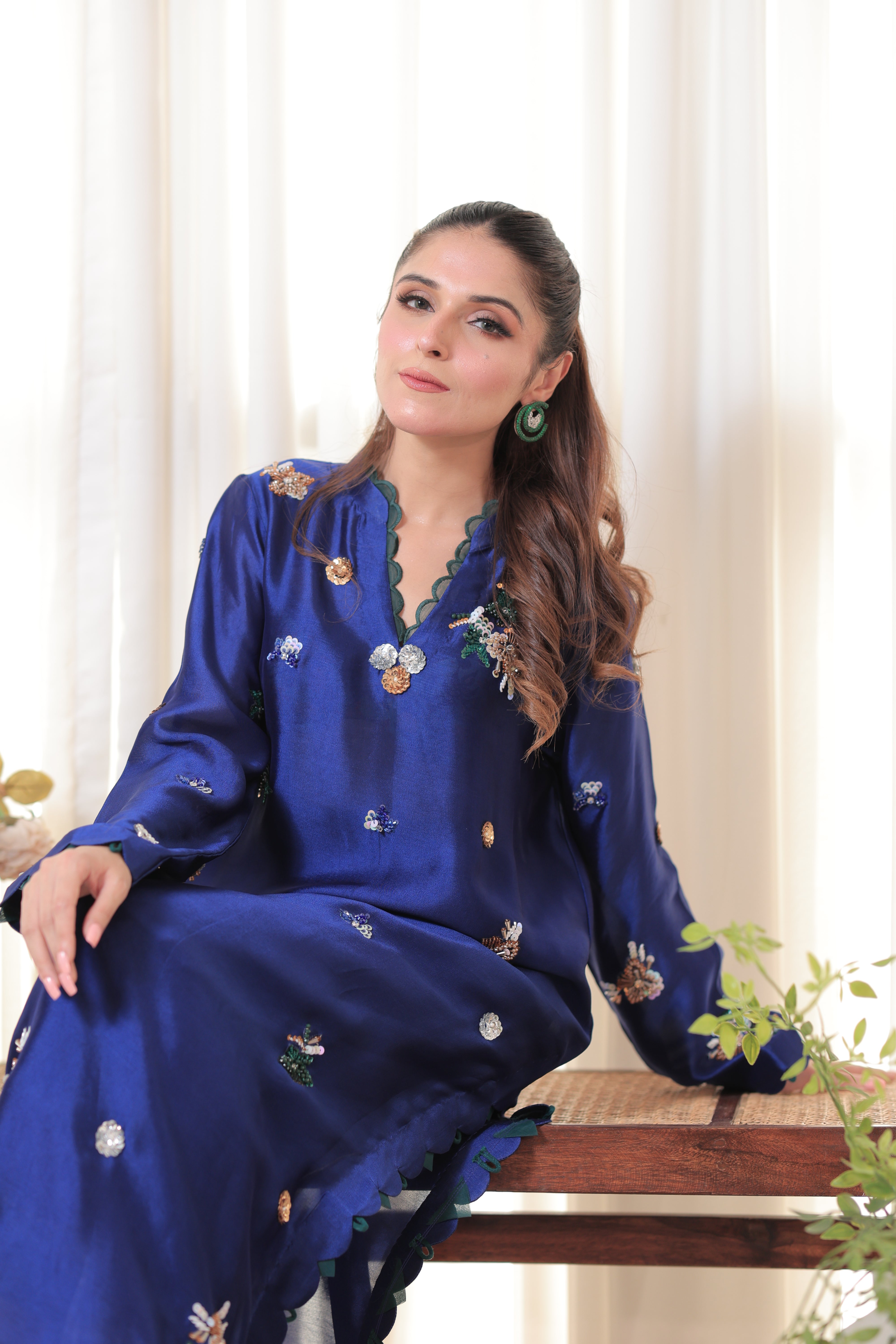 COBALT BLUE – Sheesha Silk Ensemble