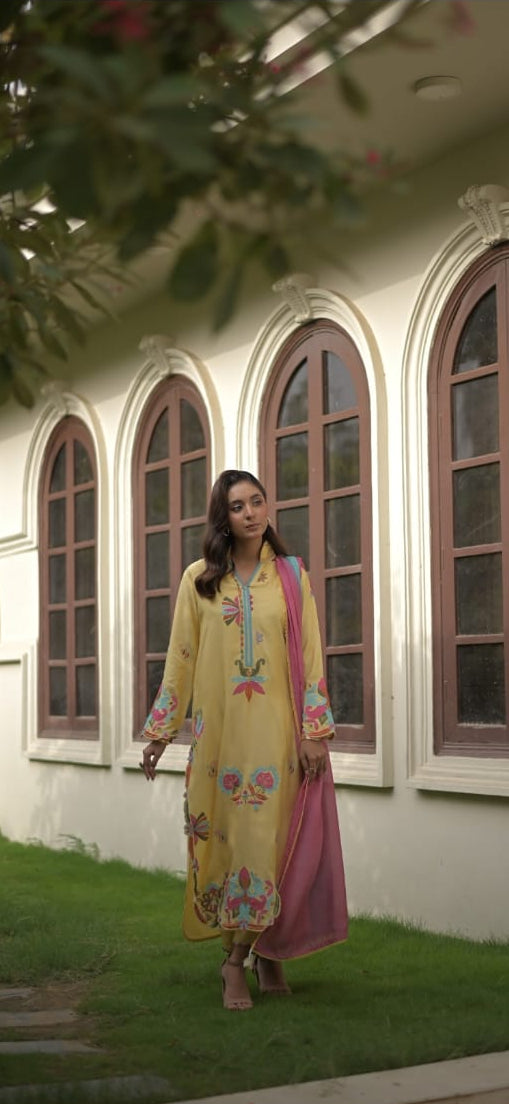 MANGO SORBET 🍋 – Khaadi Silk Luxe Ensemble